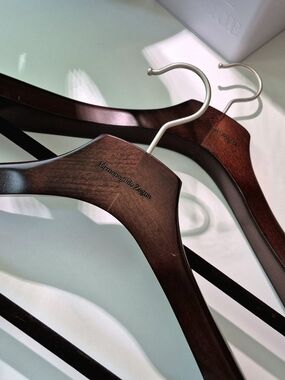 Ermenegildo Zegna Dark Brown Genuine Wooden And Velvet Luxury Suit Hangers